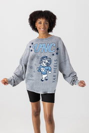 NORTH CAROLINA TAR HEELS STARBOUND OVERSIZED LONG SLEEVE SNOW WASH TEE