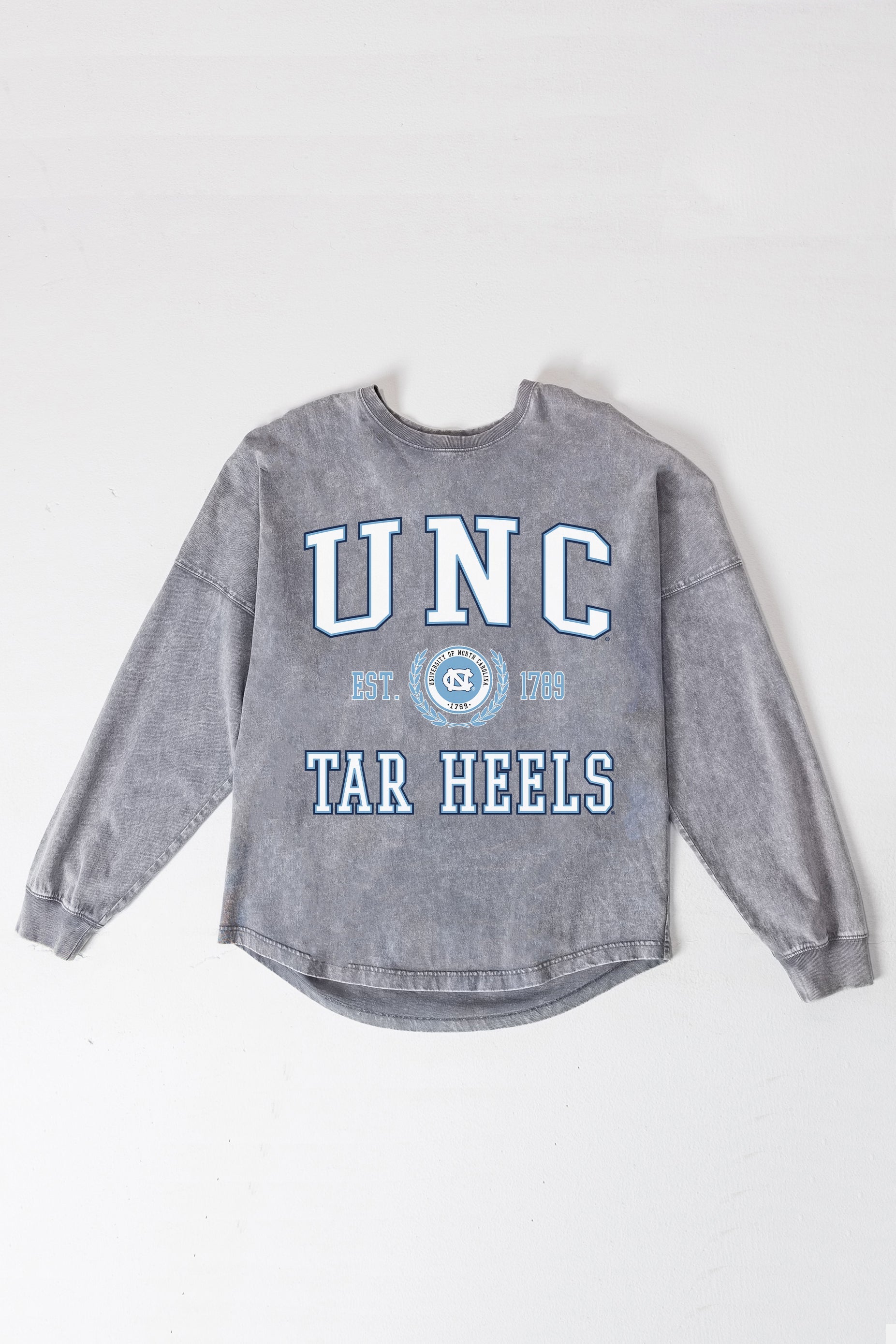 NORTH CAROLINA TAR HEELS FINAL SCORE FADED WASH PULLOVER