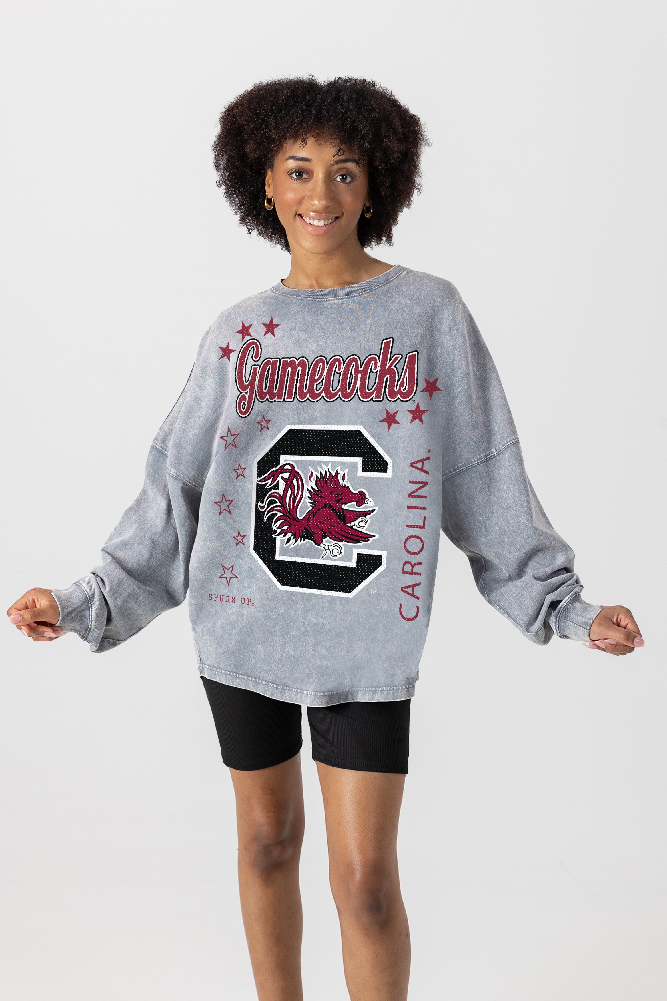 SOUTH CAROLINA GAMECOCKS STARBOUND OVERSIZED LONG SLEEVE SNOW WASH TEE