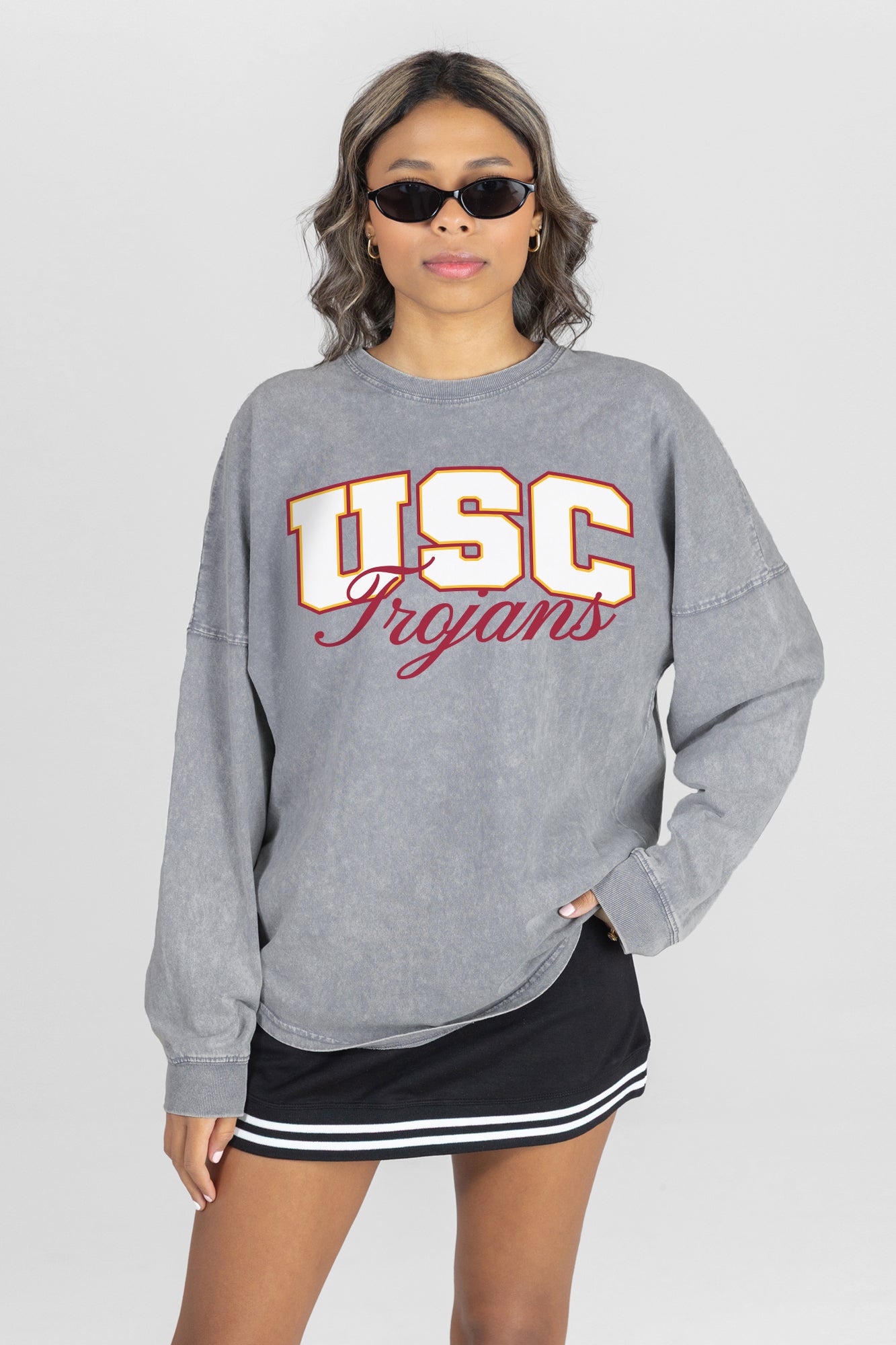 USC TROJANS ON THE HUNT FADED WASH PULLOVER