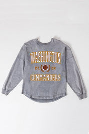 WASHINGTON COMMANDERS FINAL SCORE FADED WASH PULLOVER