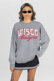 WISCONSIN BADGERS ON THE HUNT FADED WASH PULLOVER