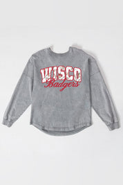 WISCONSIN BADGERS ON THE HUNT FADED WASH PULLOVER