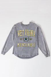 WEST VIRGINIA MOUNTAINEERS FINAL SCORE FADED WASH PULLOVER