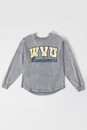 WEST VIRGINIA MOUNTAINEERS ON THE HUNT FADED WASH PULLOVER