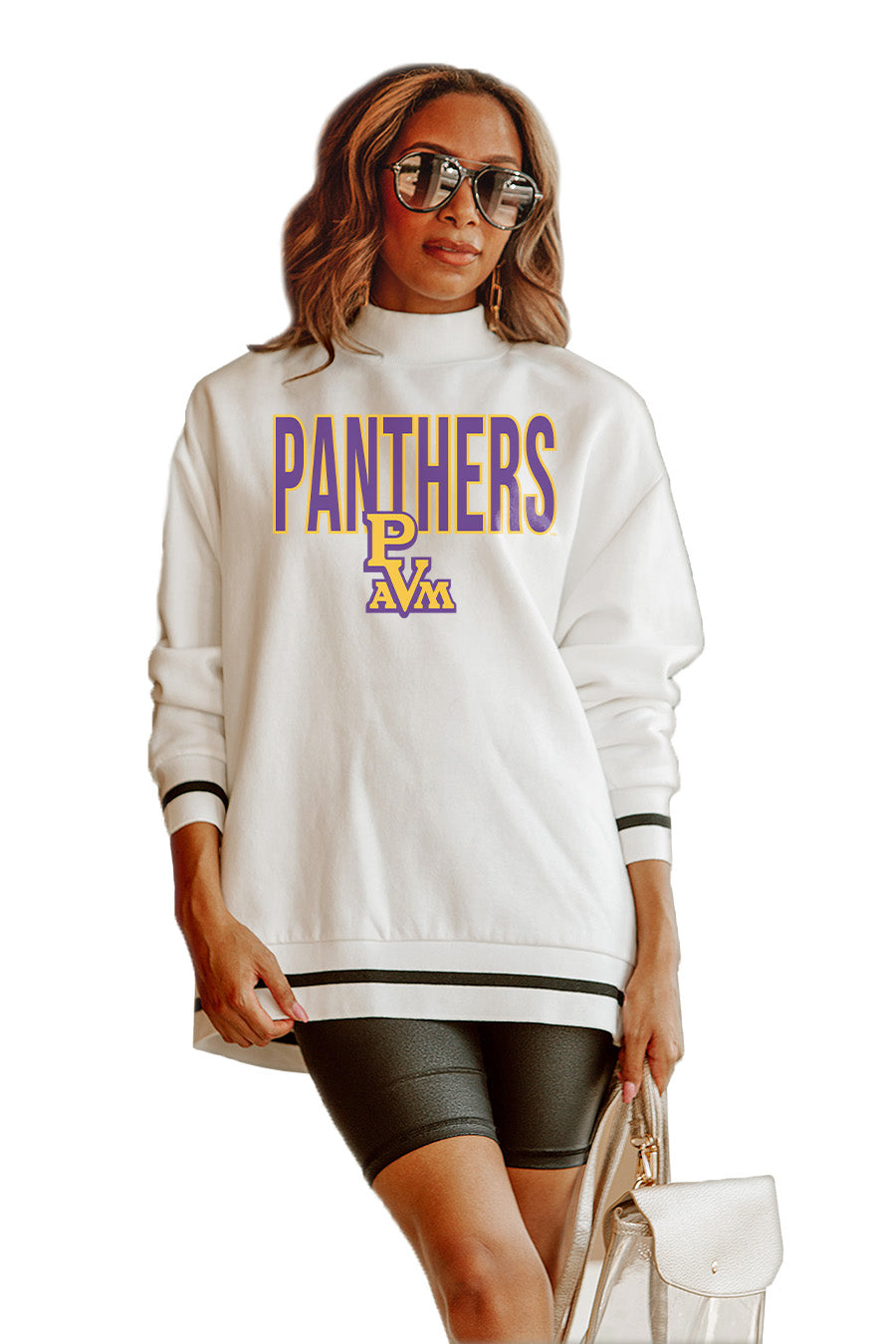 PRAIRIE VIEW A&M PANTHERS STYLE FORCE MOCK PULLOVER