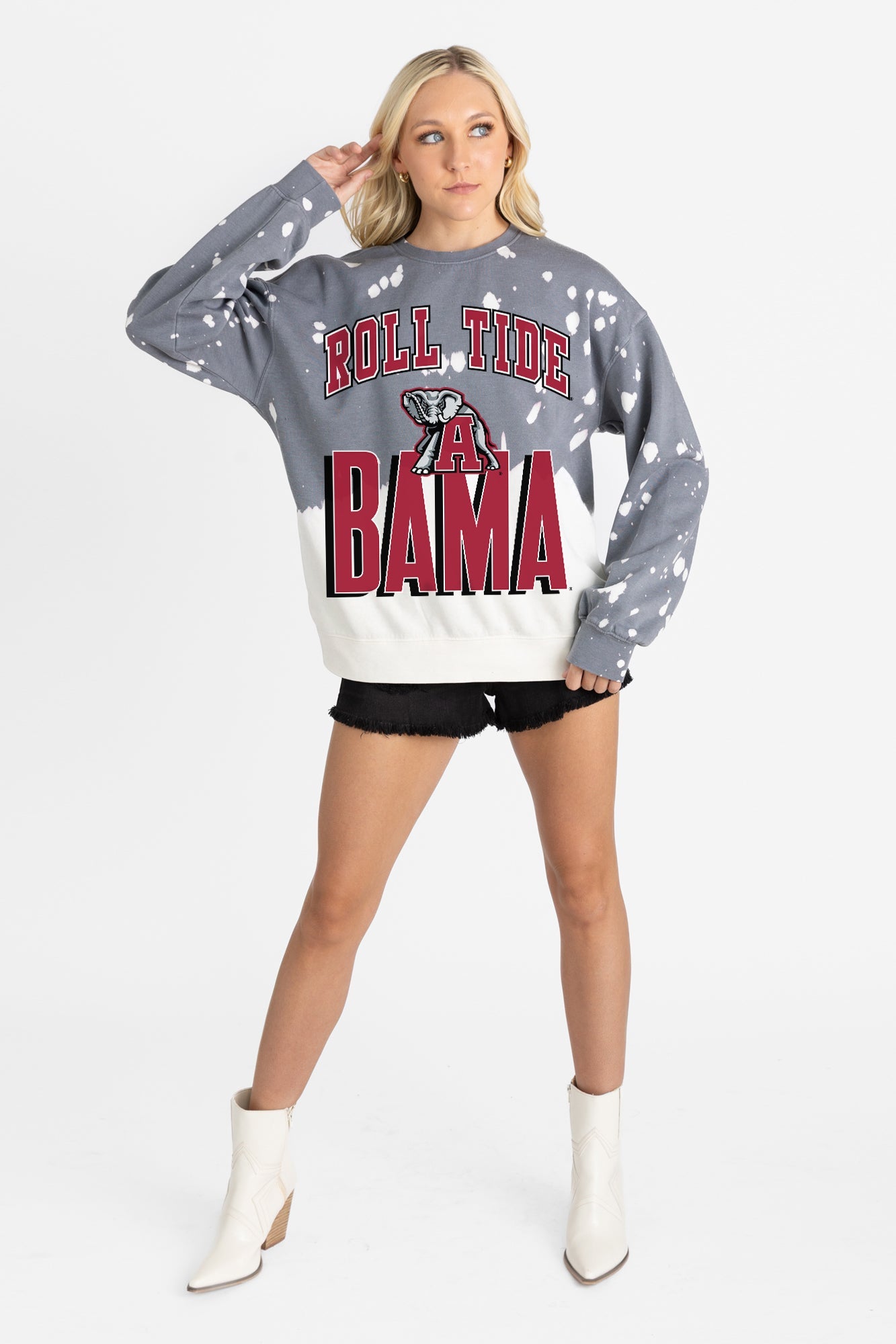 ALABAMA CRIMSON TIDE ARCH RIVALS LONG-SLEEVE FRENCH TERRY PULLOVER