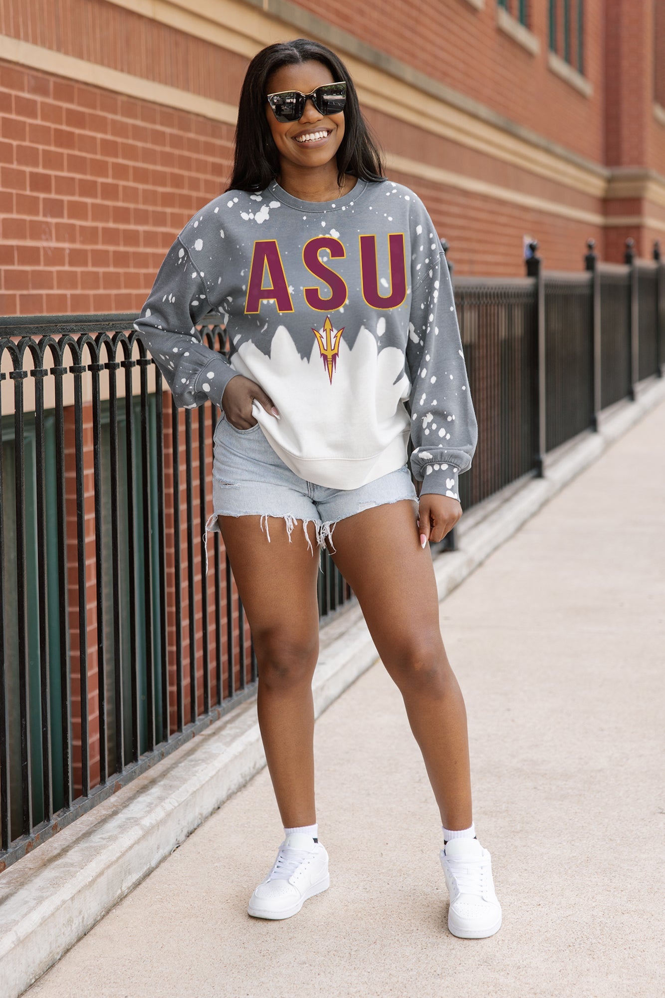 ARIZONA STATE SUN DEVILS CASUAL FAN LONG-SLEEVE FRENCH TERRY PULLOVER