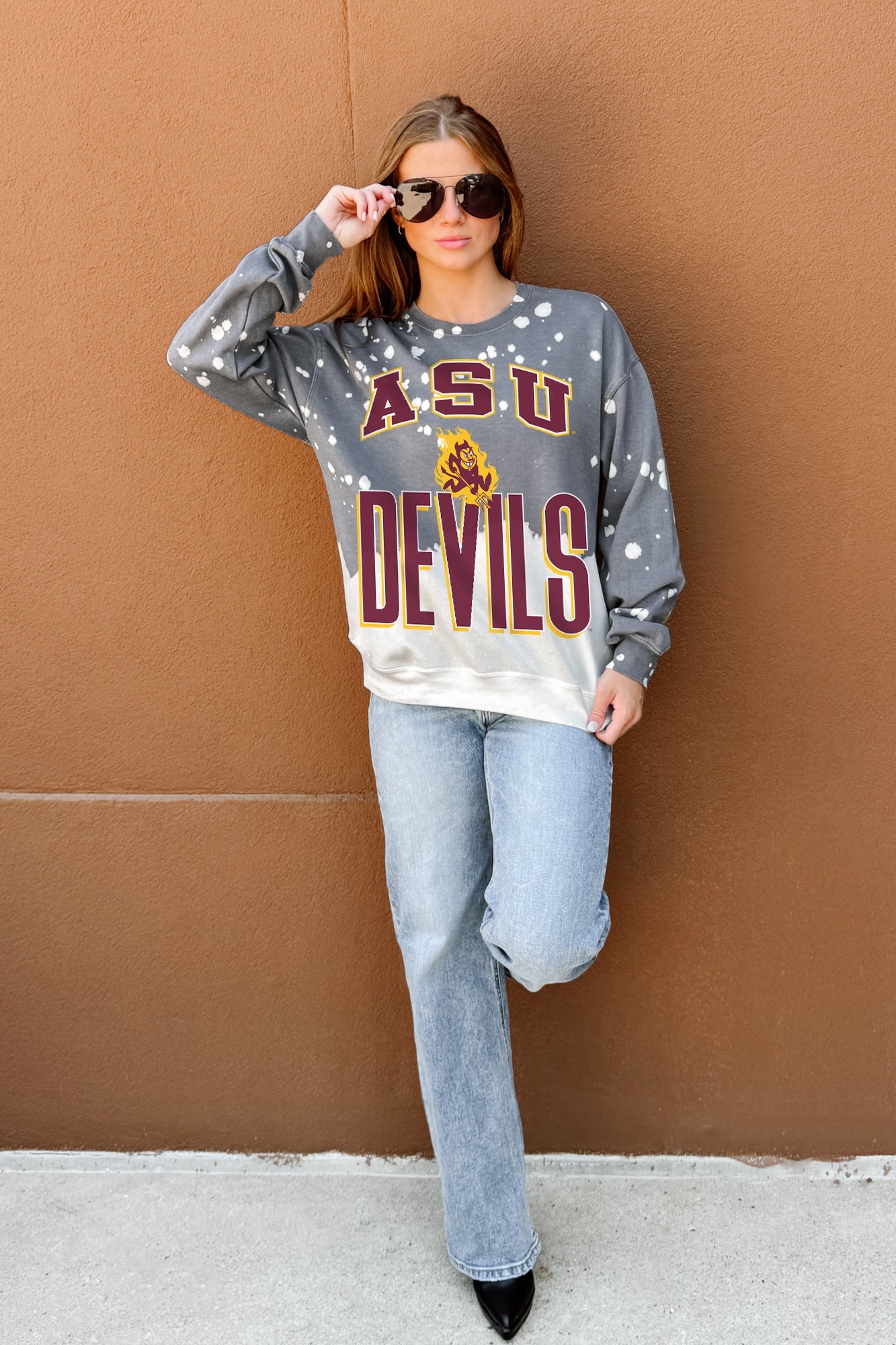 ARIZONA STATE SUN DEVILS ARCH RIVALS LONG-SLEEVE FRENCH TERRY PULLOVER