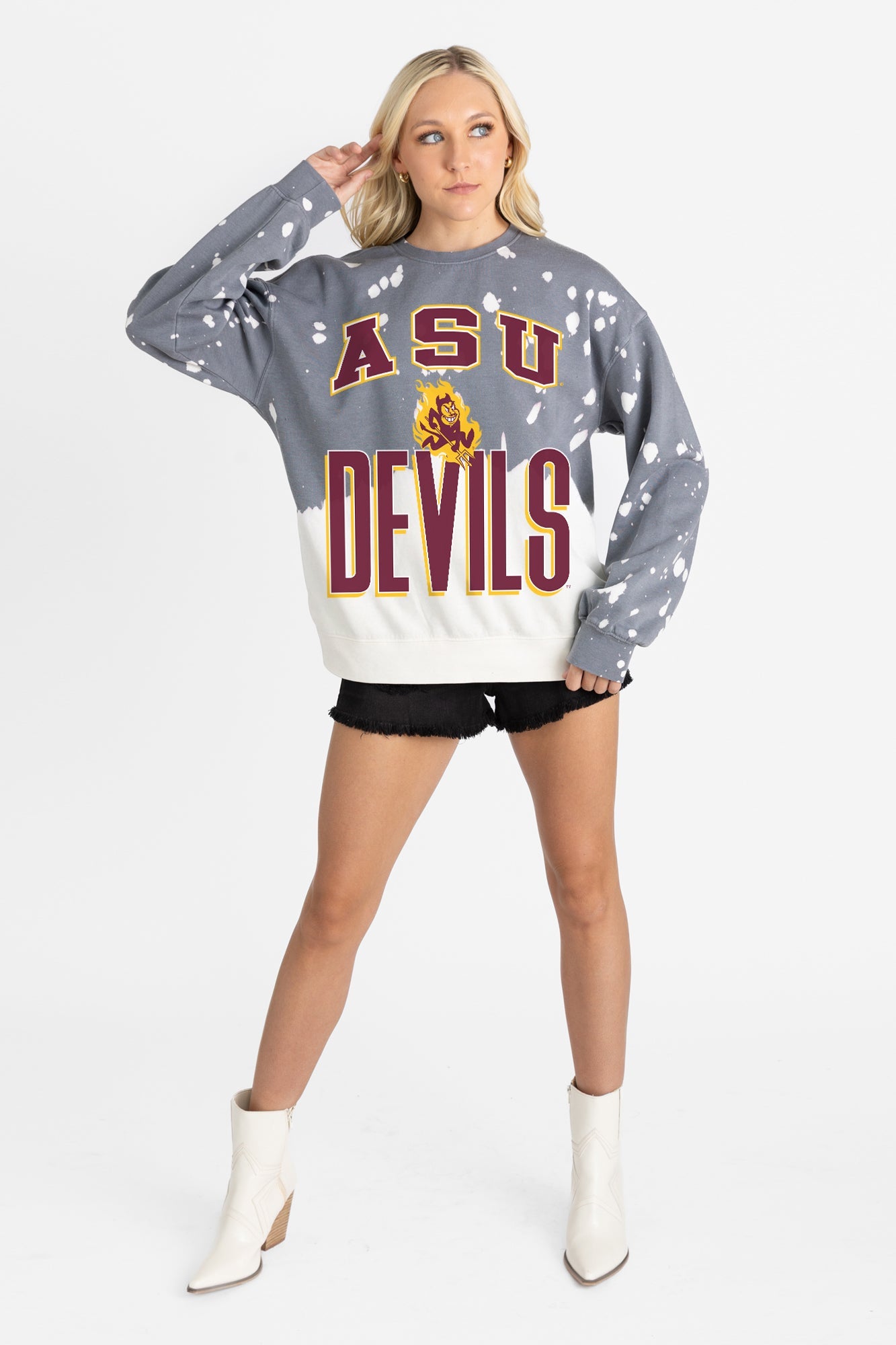 ARIZONA STATE SUN DEVILS ARCH RIVALS LONG-SLEEVE FRENCH TERRY PULLOVER