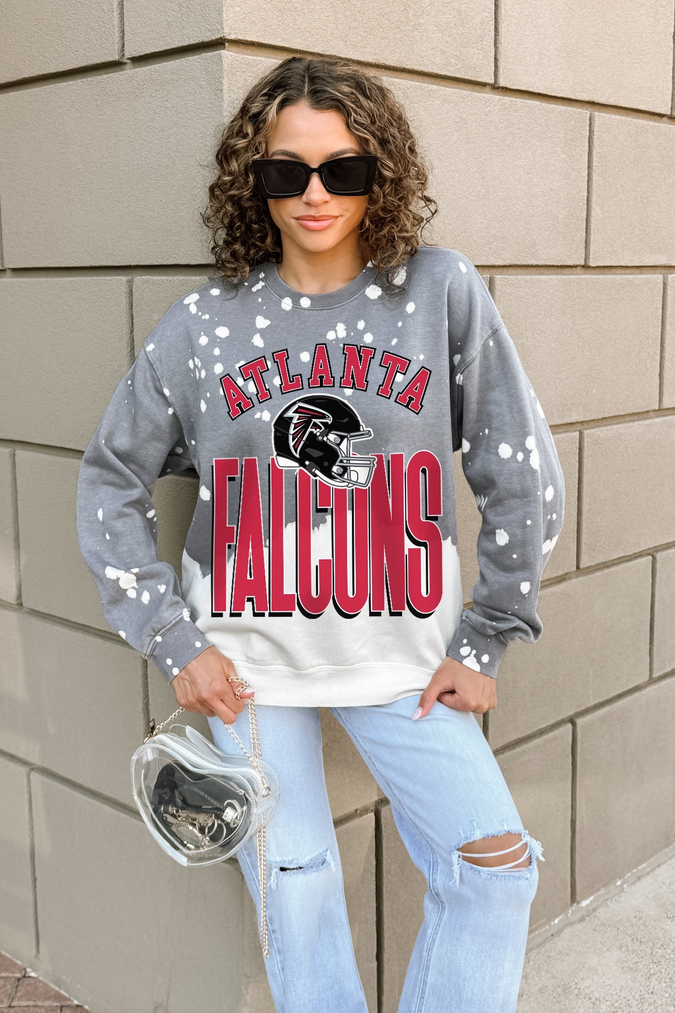 ATLANTA FALCONS ARCH RIVALS LONG-SLEEVE FRENCH TERRY PULLOVER