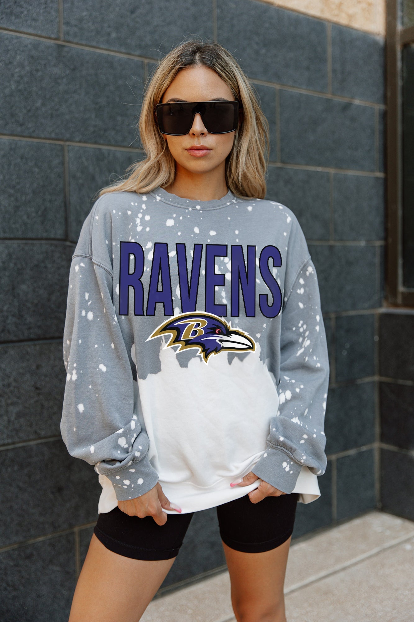 BALTIMORE RAVENS CASUAL FAN LONG-SLEEVE FRENCH TERRY PULLOVER
