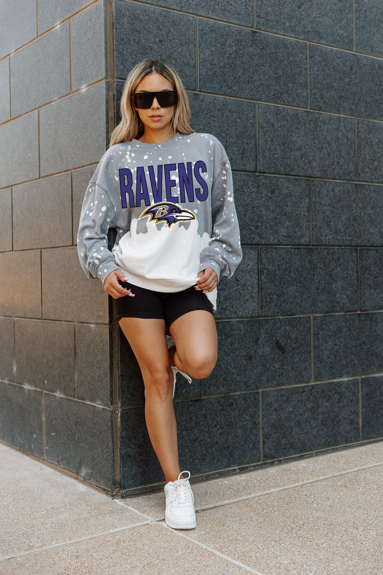 BALTIMORE RAVENS CASUAL FAN LONG-SLEEVE FRENCH TERRY PULLOVER