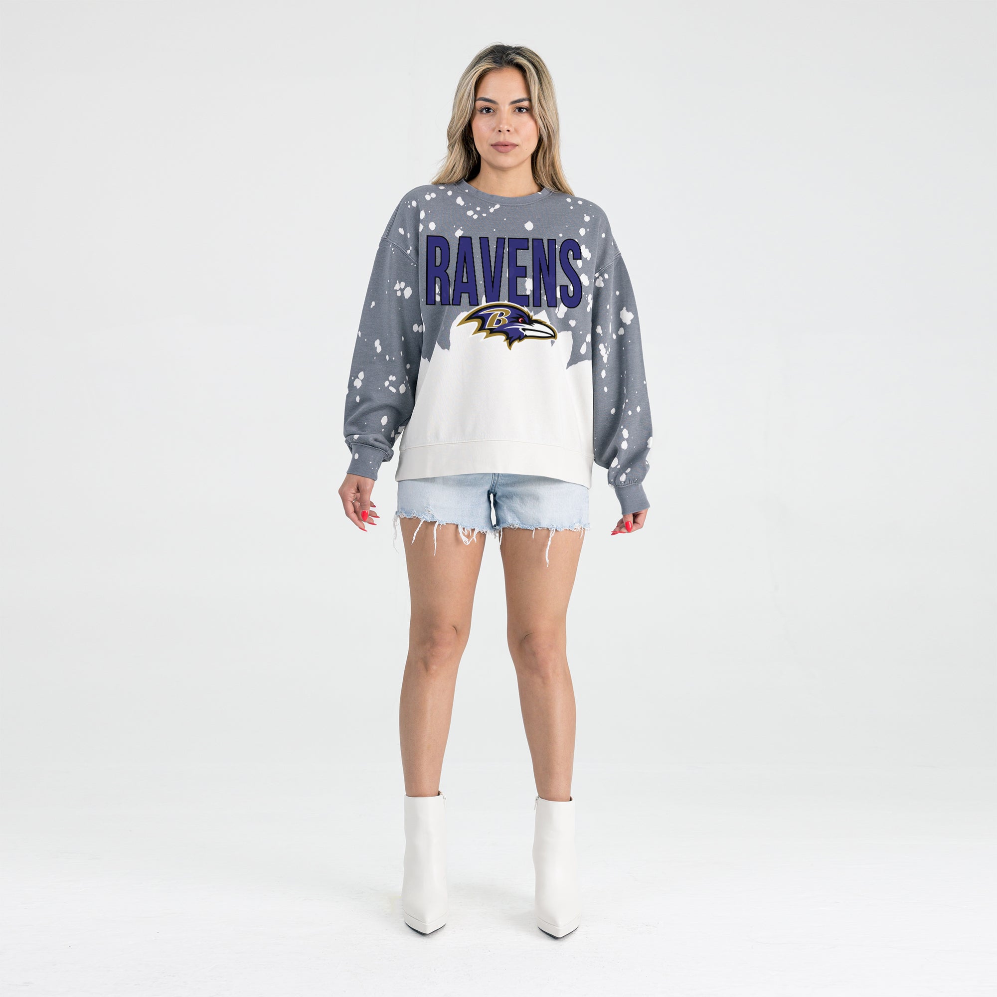 BALTIMORE RAVENS CASUAL FAN LONG-SLEEVE FRENCH TERRY PULLOVER