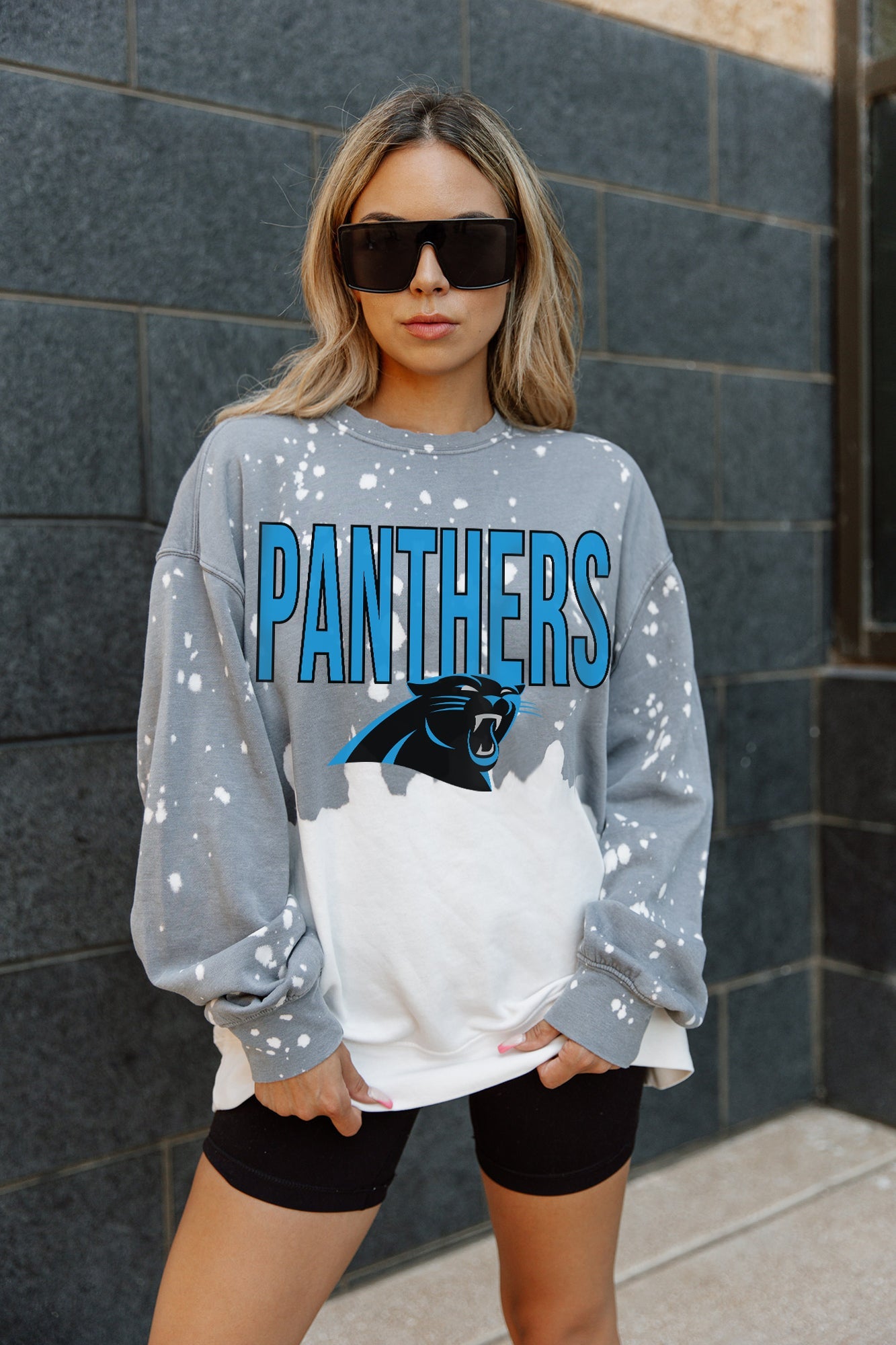 CAROLINA PANTHERS CASUAL FAN LONG-SLEEVE FRENCH TERRY PULLOVER
