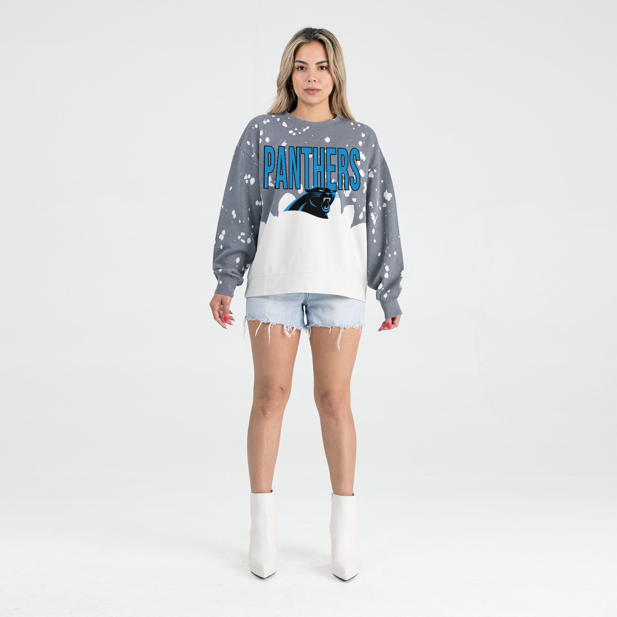 CAROLINA PANTHERS CASUAL FAN LONG-SLEEVE FRENCH TERRY PULLOVER