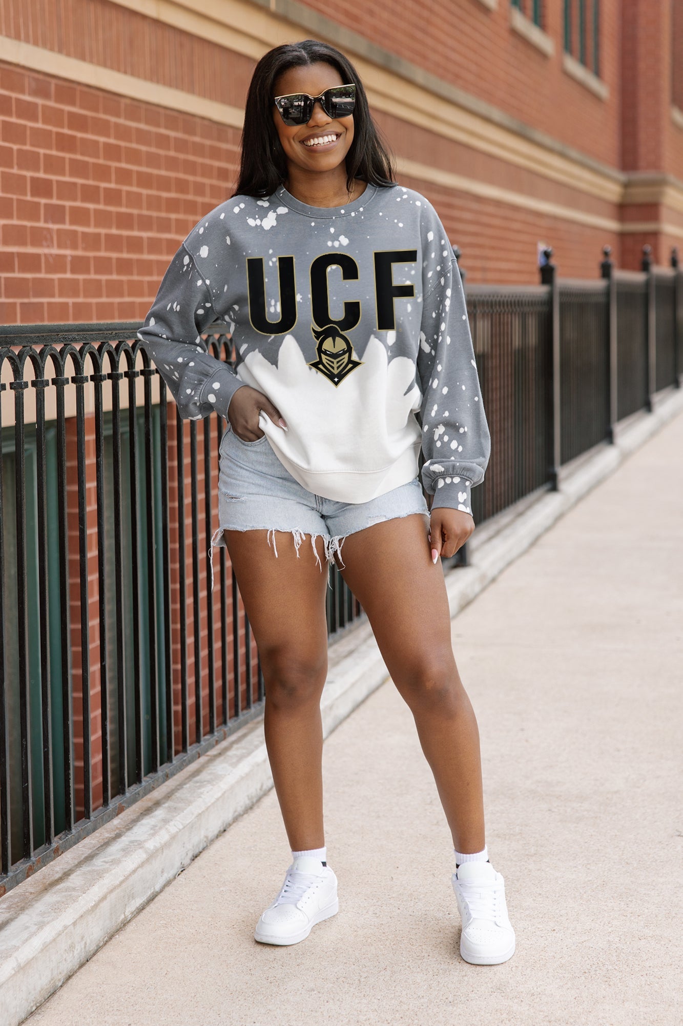 CENTRAL FLORIDA KNIGHTS CASUAL FAN LONG-SLEEVE FRENCH TERRY PULLOVER