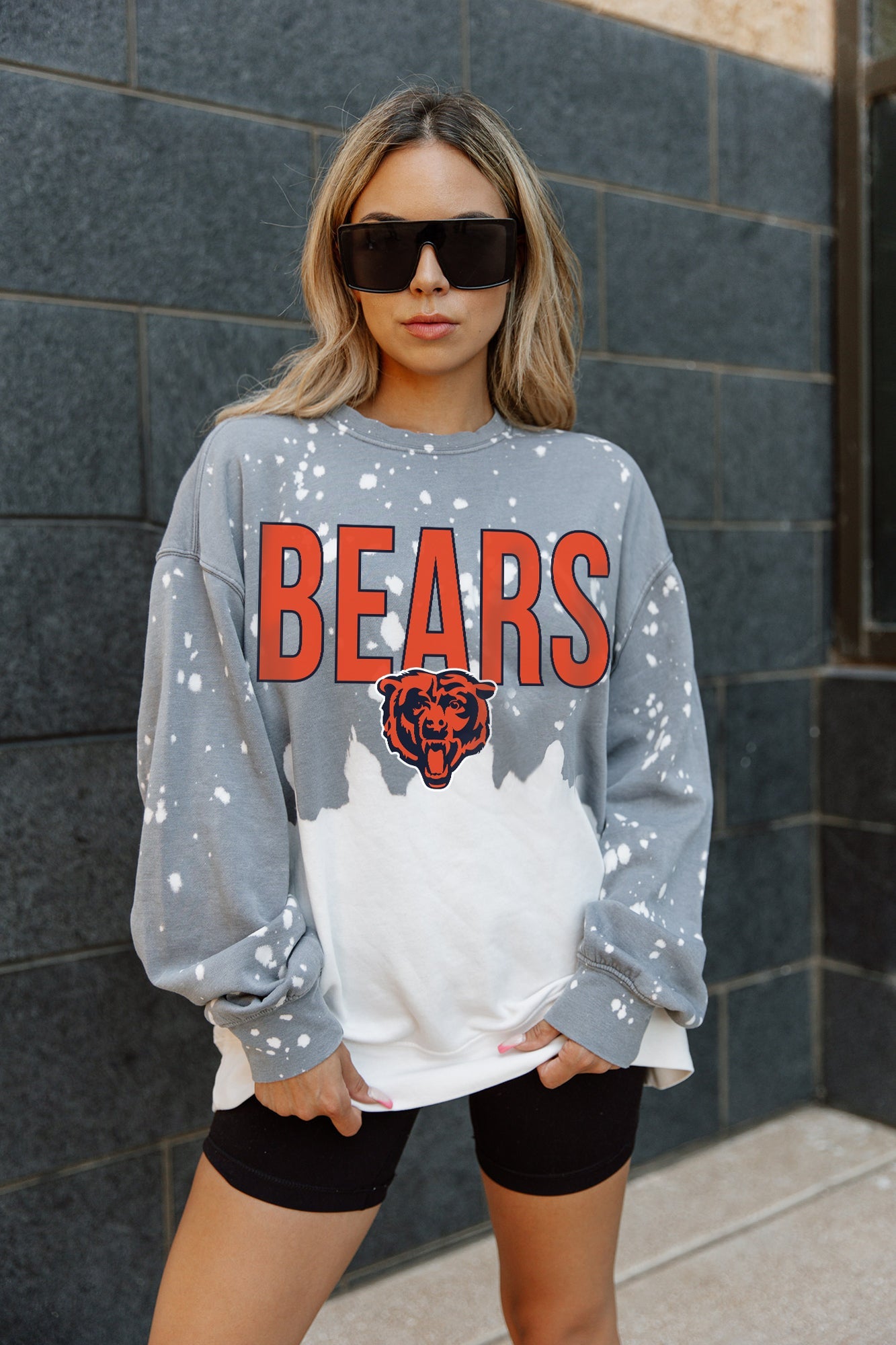 CHICAGO BEARS CASUAL FAN LONG-SLEEVE FRENCH TERRY PULLOVER