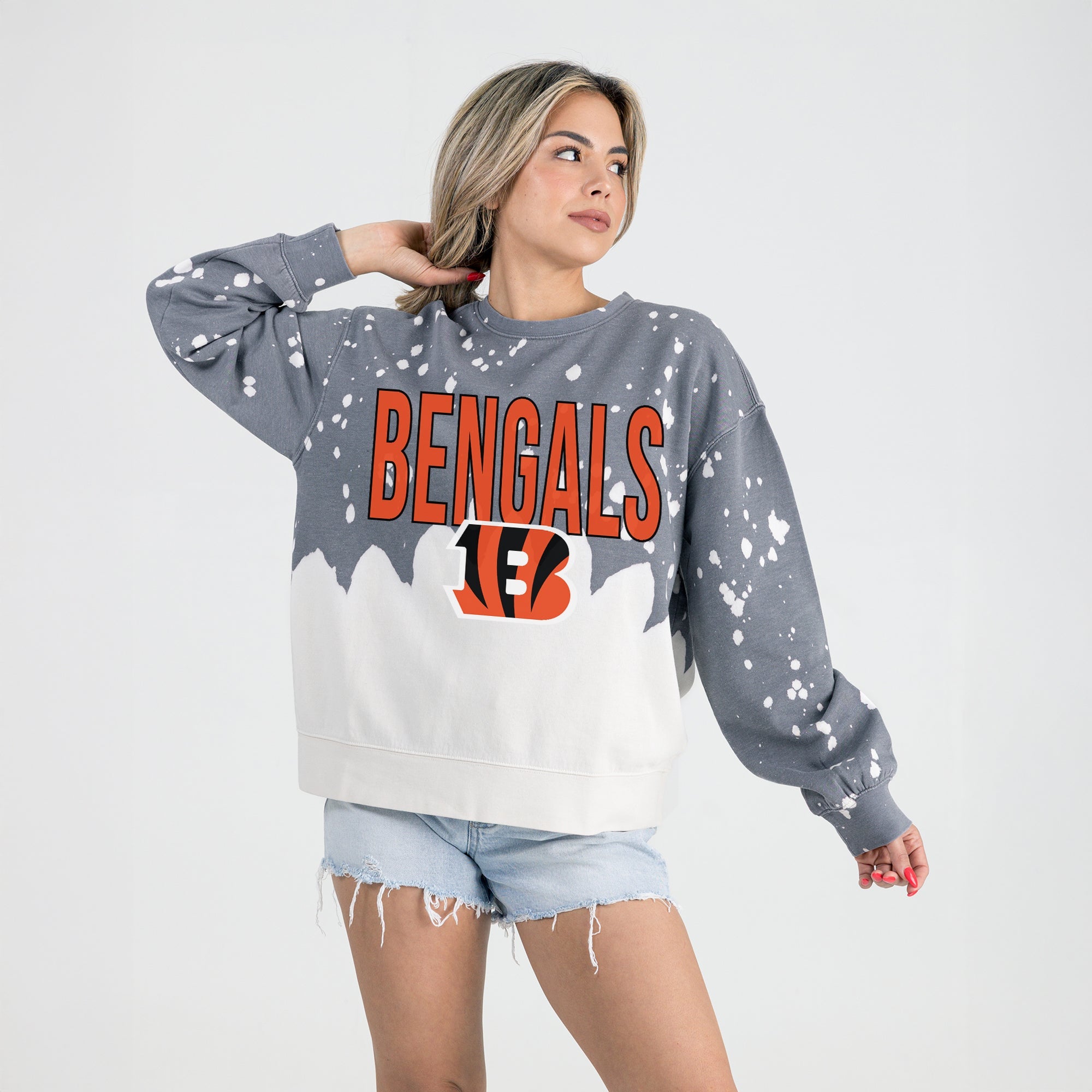 CINCINNATI BENGALS CASUAL FAN LONG-SLEEVE FRENCH TERRY PULLOVER