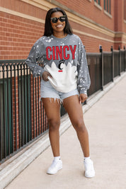 CINCINNATI BEARCATS CASUAL FAN LONG-SLEEVE FRENCH TERRY PULLOVER