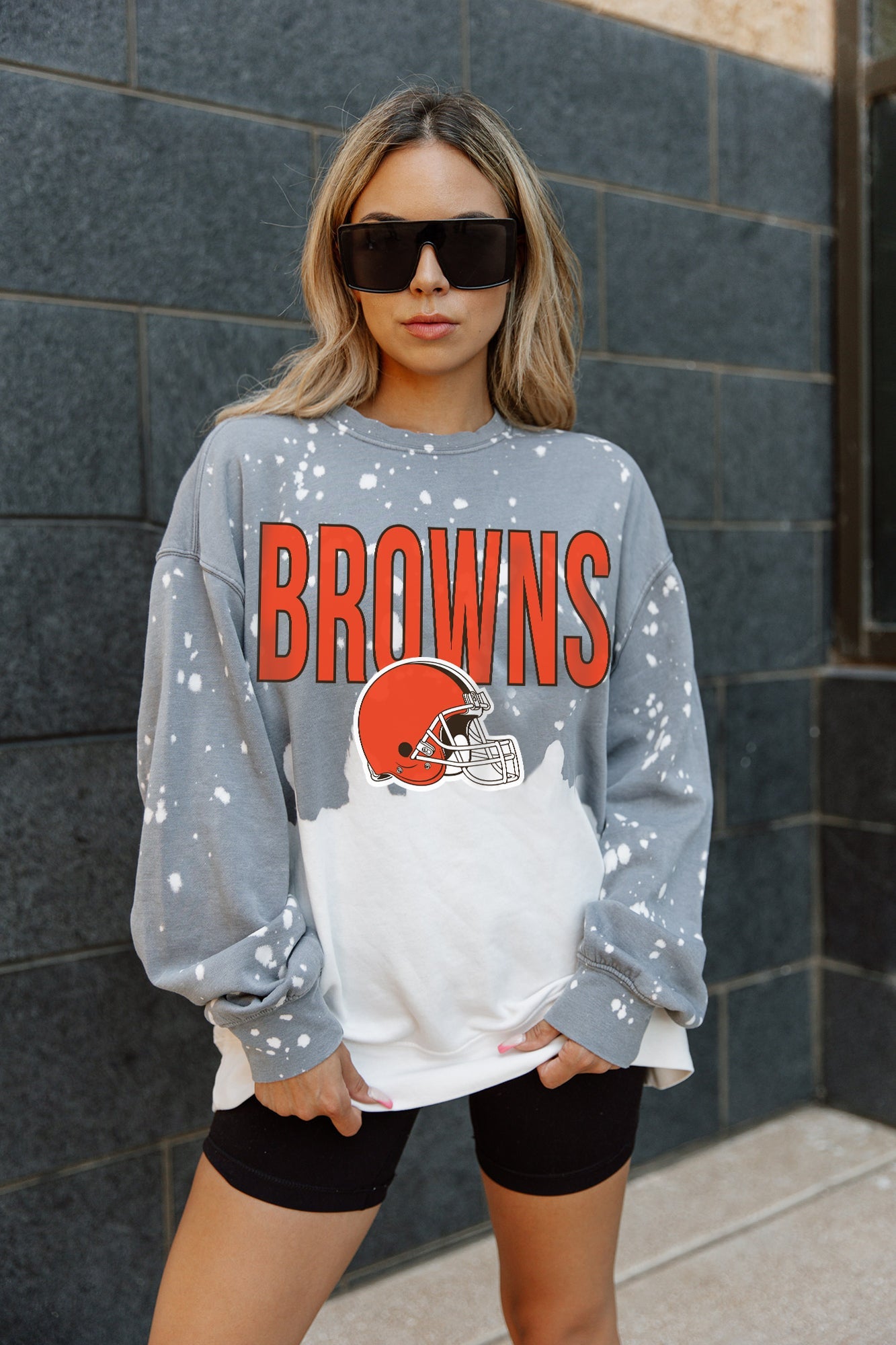 CLEVELAND BROWNS CASUAL FAN LONG-SLEEVE FRENCH TERRY PULLOVER