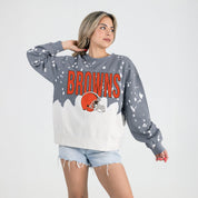 CLEVELAND BROWNS CASUAL FAN LONG-SLEEVE FRENCH TERRY PULLOVER