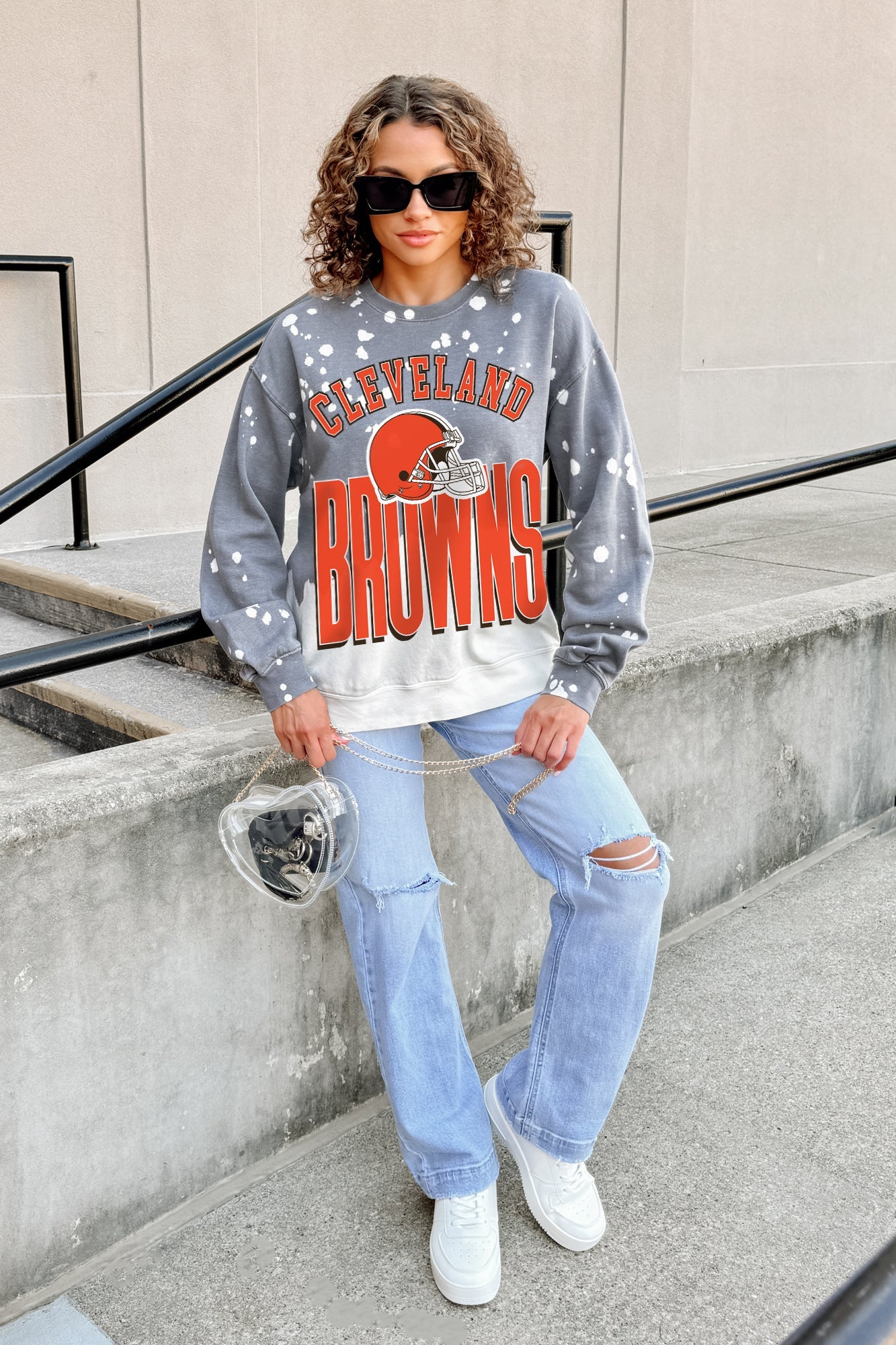 CLEVELAND BROWNS ARCH RIVALS LONG-SLEEVE FRENCH TERRY PULLOVER