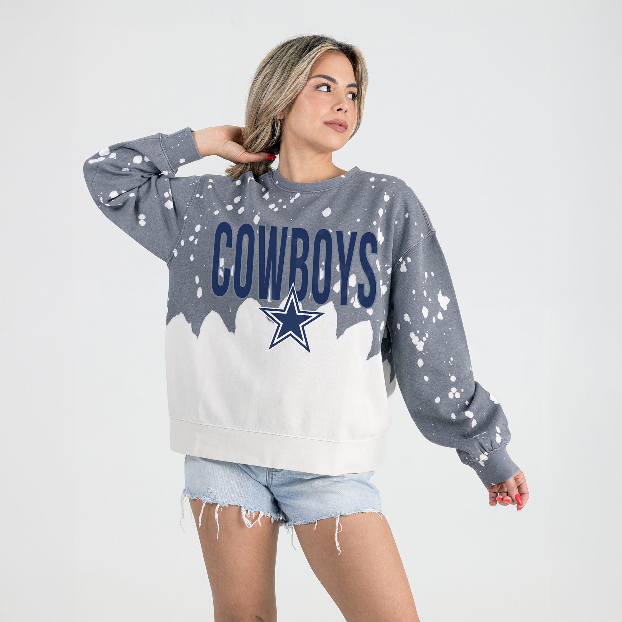 DALLAS COWBOYS CASUAL FAN LONG-SLEEVE FRENCH TERRY PULLOVER