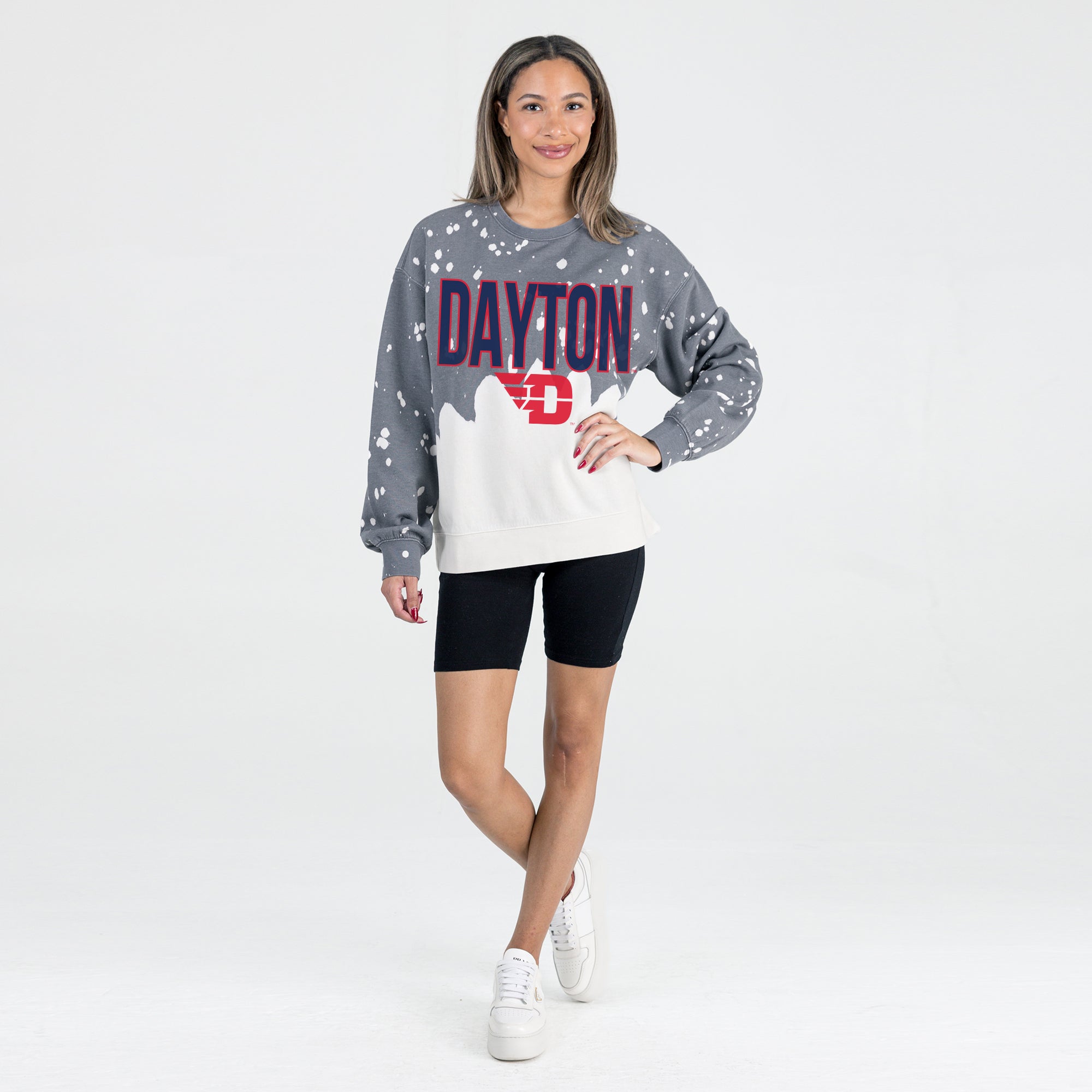DAYTON FLYERS CASUAL FAN LONG-SLEEVE FRENCH TERRY PULLOVER