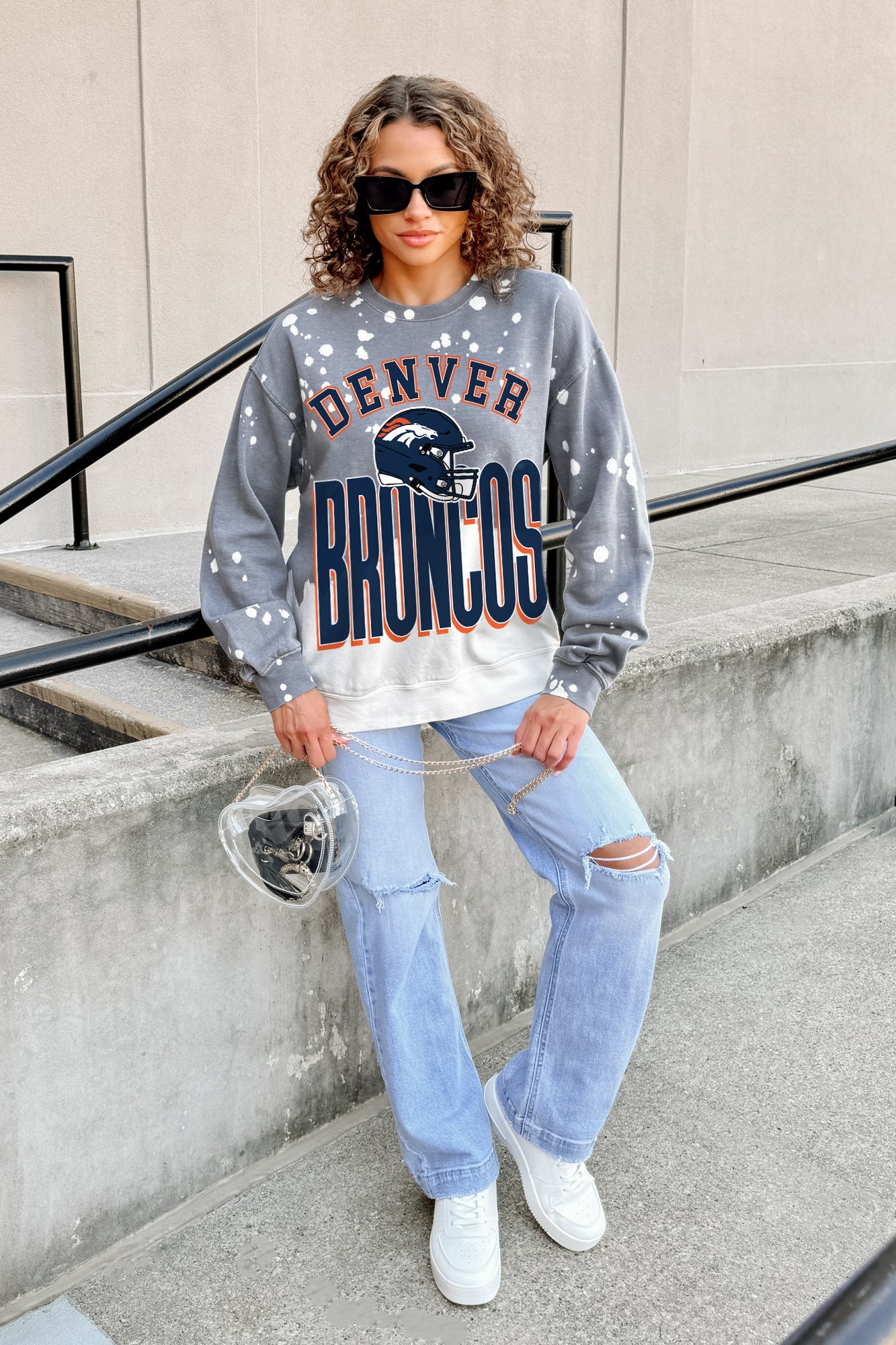 DENVER BRONCOS ARCH RIVALS LONG-SLEEVE FRENCH TERRY PULLOVER