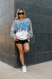 DETROIT LIONS CASUAL FAN LONG-SLEEVE FRENCH TERRY PULLOVER