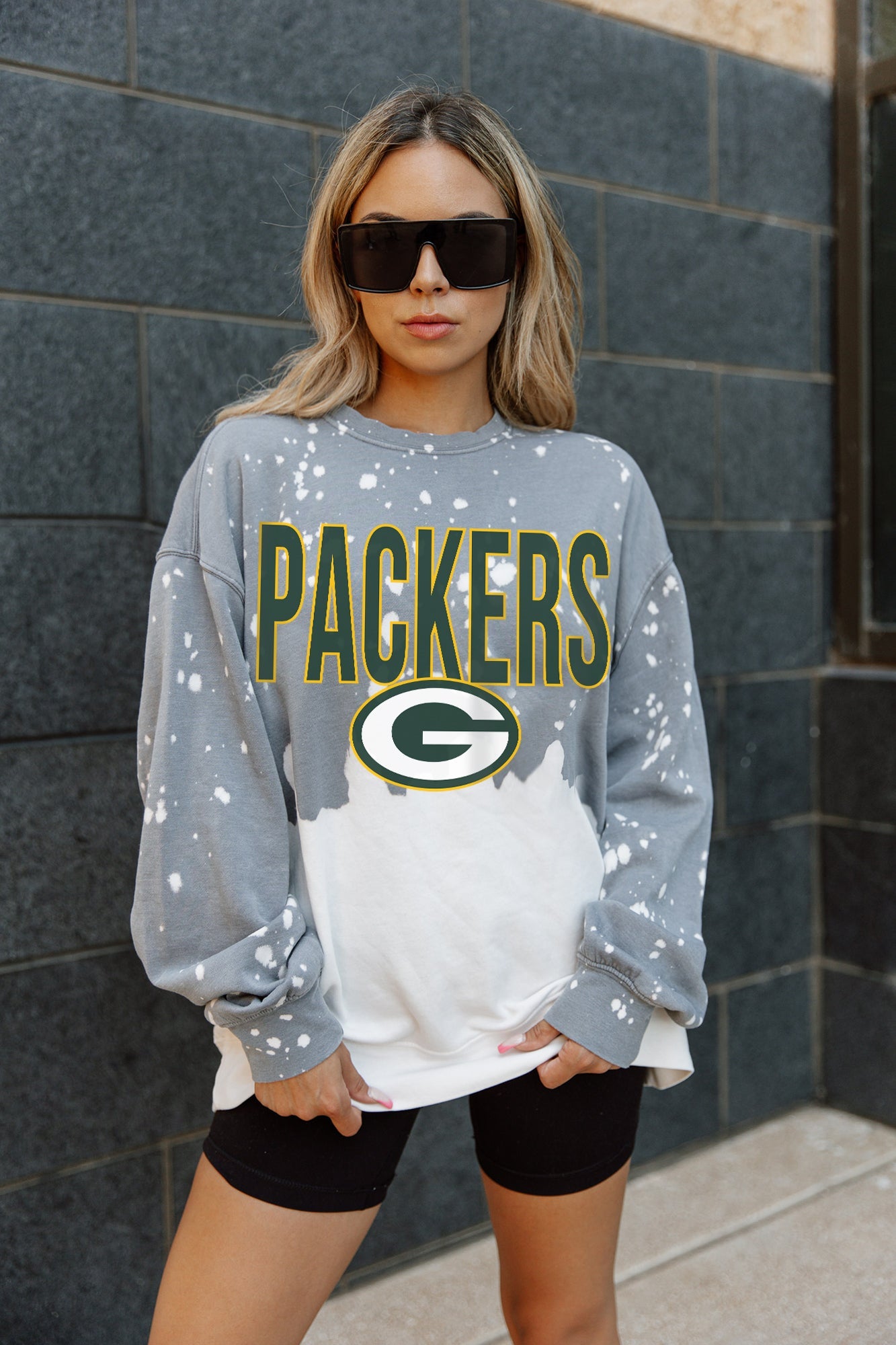 GREEN BAY PACKERS CASUAL FAN LONG-SLEEVE FRENCH TERRY PULLOVER