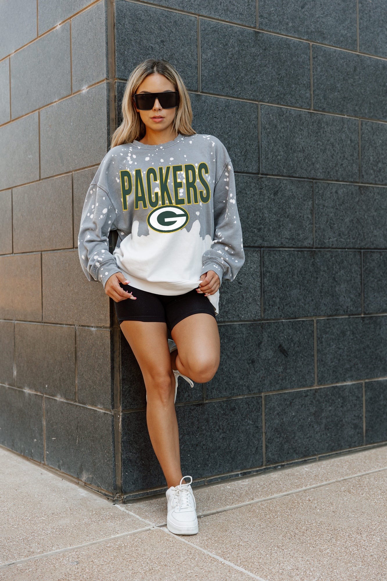 GREEN BAY PACKERS CASUAL FAN LONG-SLEEVE FRENCH TERRY PULLOVER
