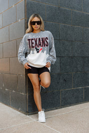 HOUSTON TEXANS CASUAL FAN LONG-SLEEVE FRENCH TERRY PULLOVER