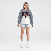 HOUSTON TEXANS CASUAL FAN LONG-SLEEVE FRENCH TERRY PULLOVER