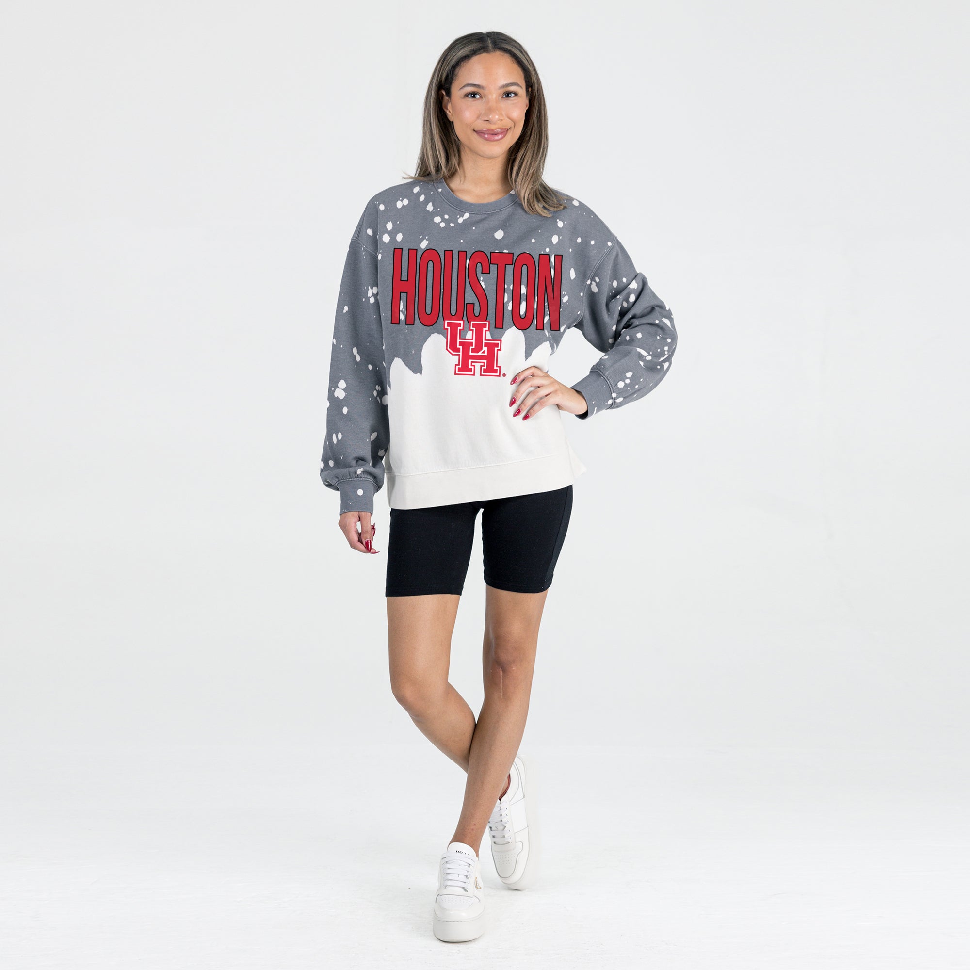 HOUSTON COUGARS CASUAL FAN LONG-SLEEVE FRENCH TERRY PULLOVER