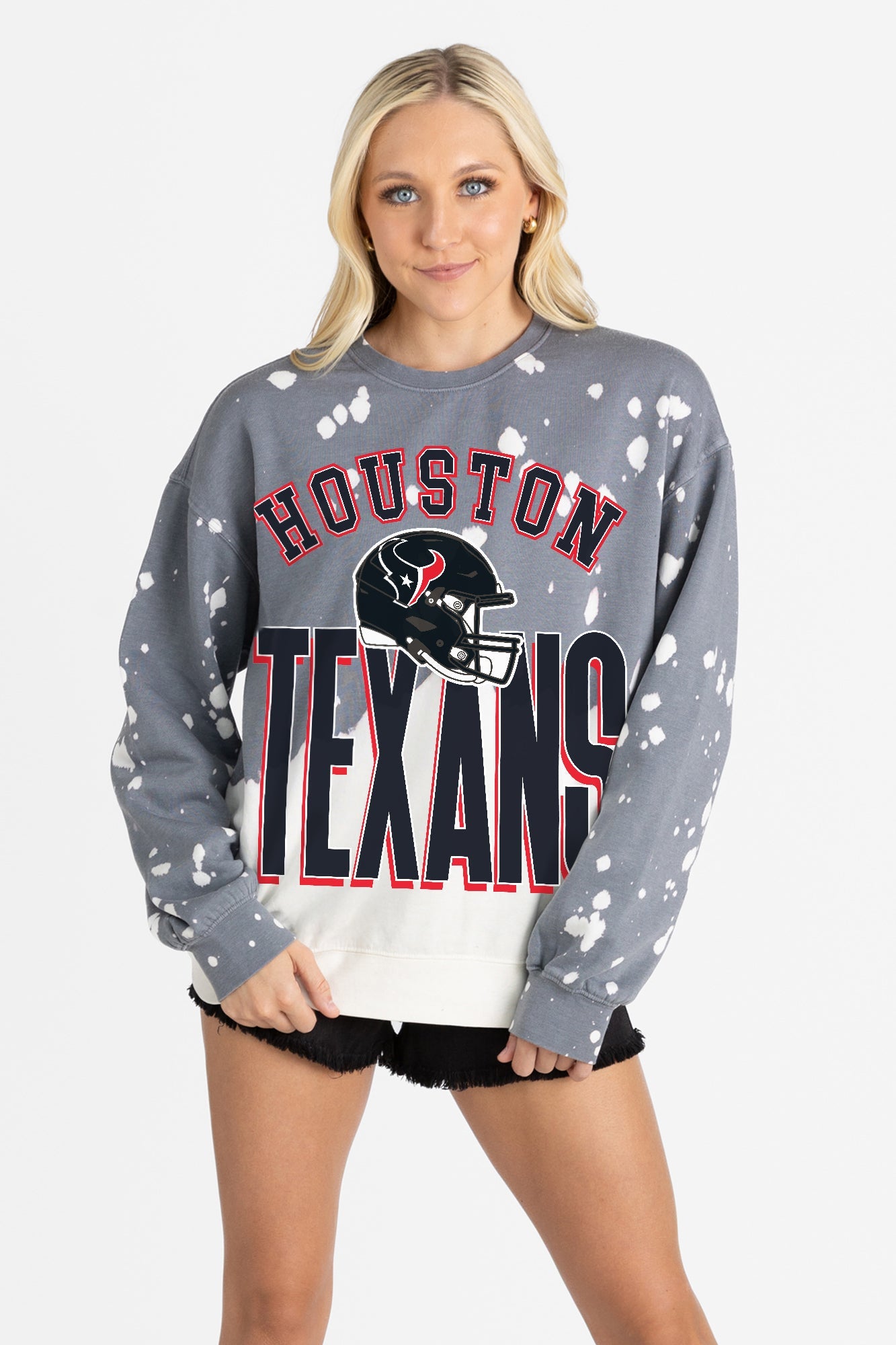 HOUSTON TEXANS ARCH RIVALS LONG-SLEEVE FRENCH TERRY PULLOVER