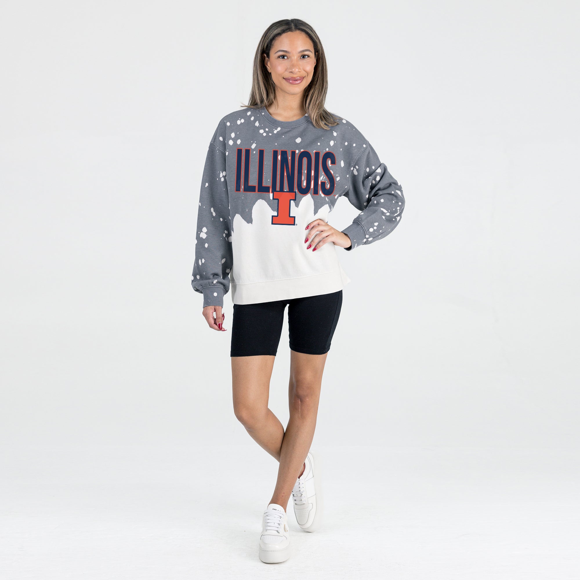 ILLINOIS FIGHTING ILLINI CASUAL FAN LONG-SLEEVE FRENCH TERRY PULLOVER