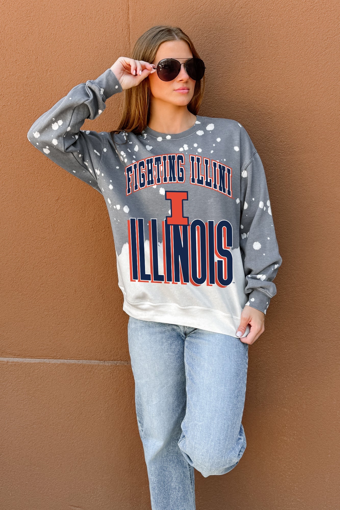 ILLINOIS FIGHTING ILLINI ARCH RIVALS LONG-SLEEVE FRENCH TERRY PULLOVER