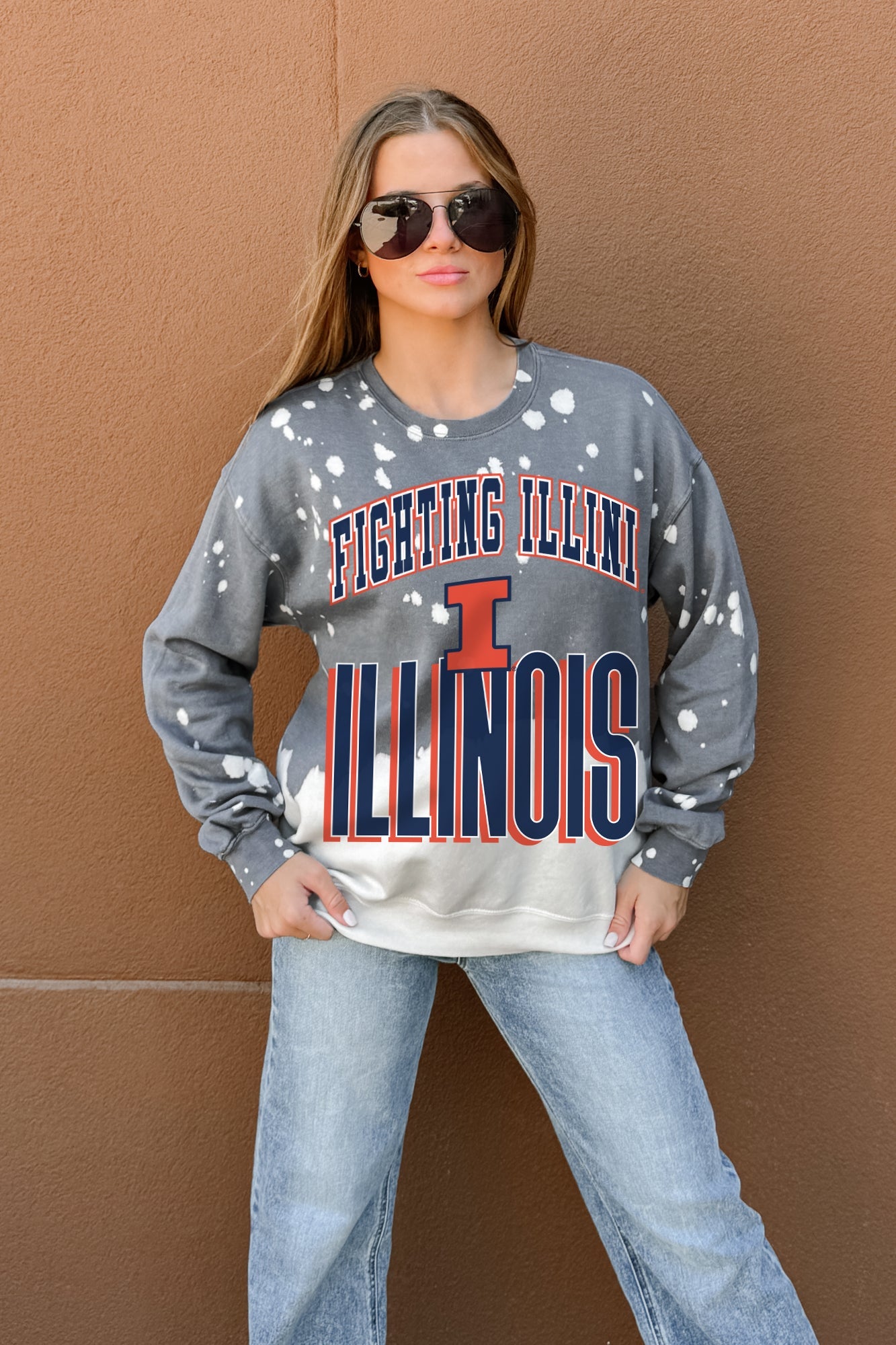 ILLINOIS FIGHTING ILLINI ARCH RIVALS LONG-SLEEVE FRENCH TERRY PULLOVER