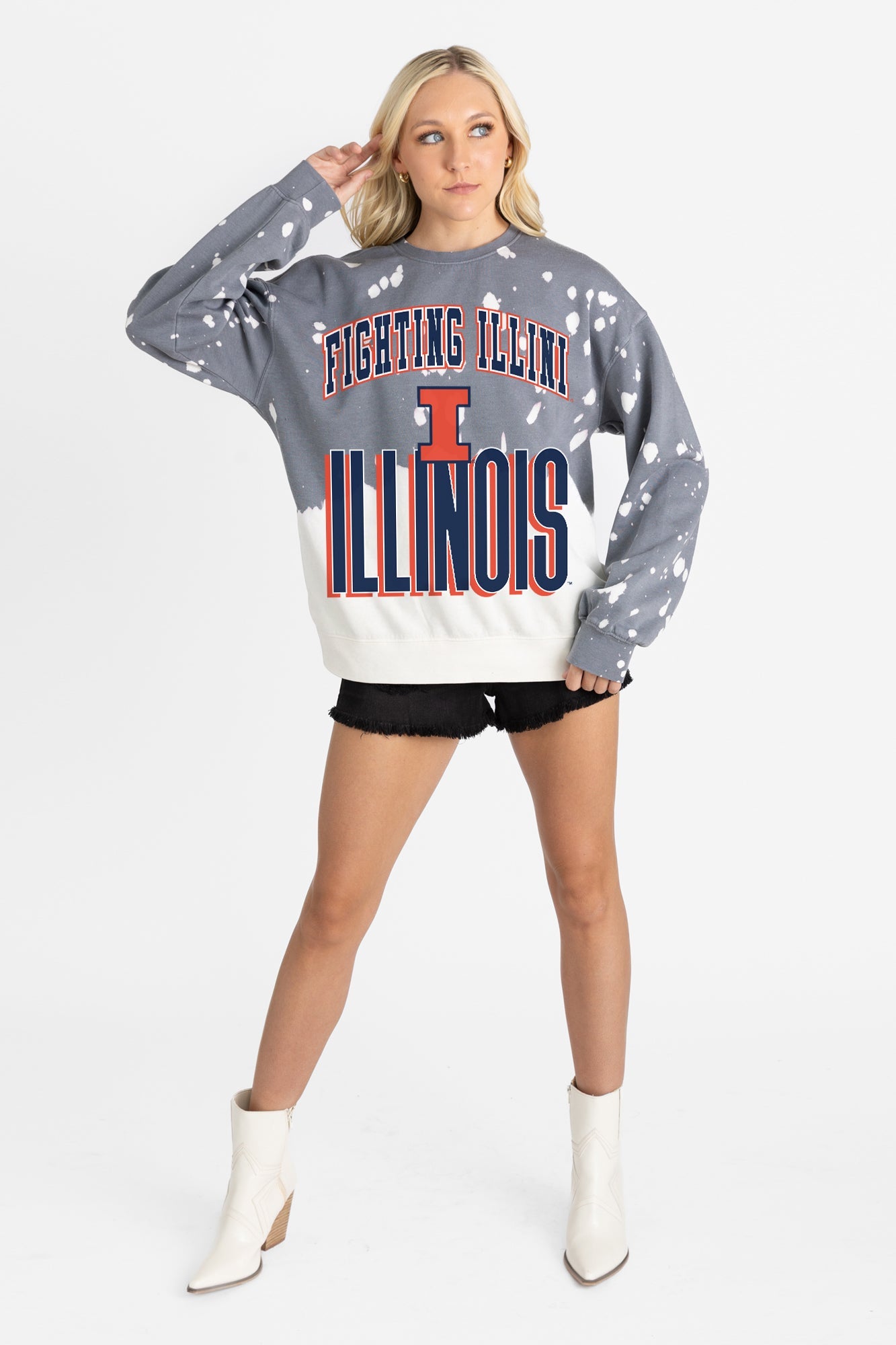 ILLINOIS FIGHTING ILLINI ARCH RIVALS LONG-SLEEVE FRENCH TERRY PULLOVER