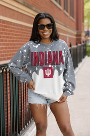 INDIANA HOOSIERS CASUAL FAN LONG-SLEEVE FRENCH TERRY PULLOVER