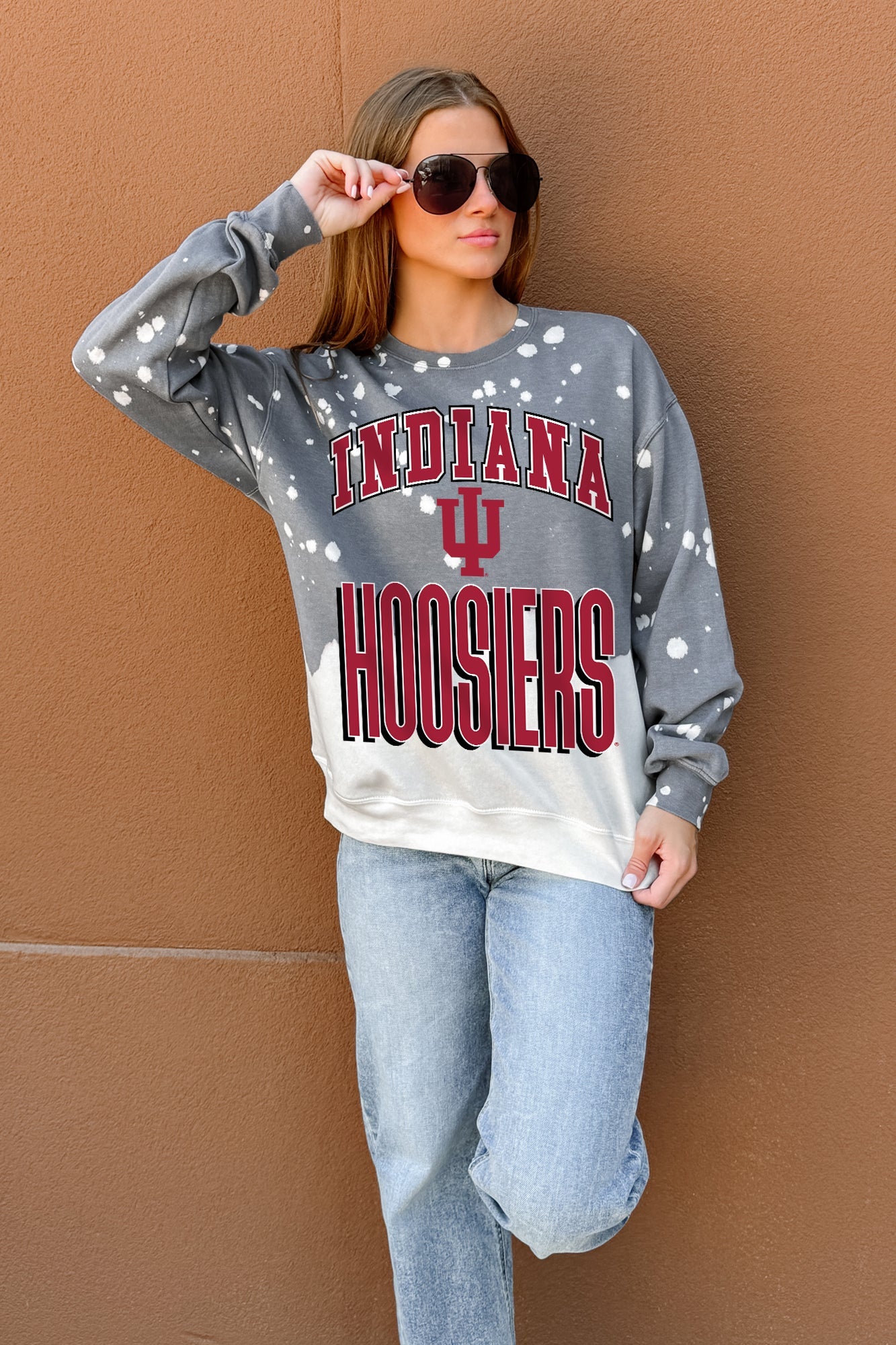 INDIANA HOOSIERS ARCH RIVALS LONG-SLEEVE FRENCH TERRY PULLOVER