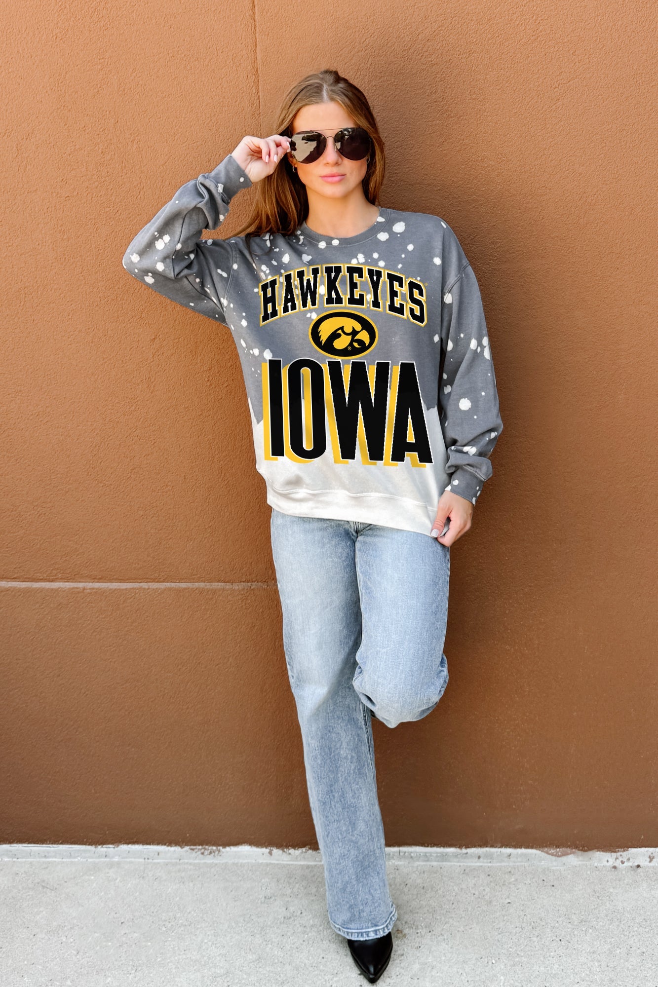 IOWA HAWKEYES ARCH RIVALS LONG-SLEEVE FRENCH TERRY PULLOVER