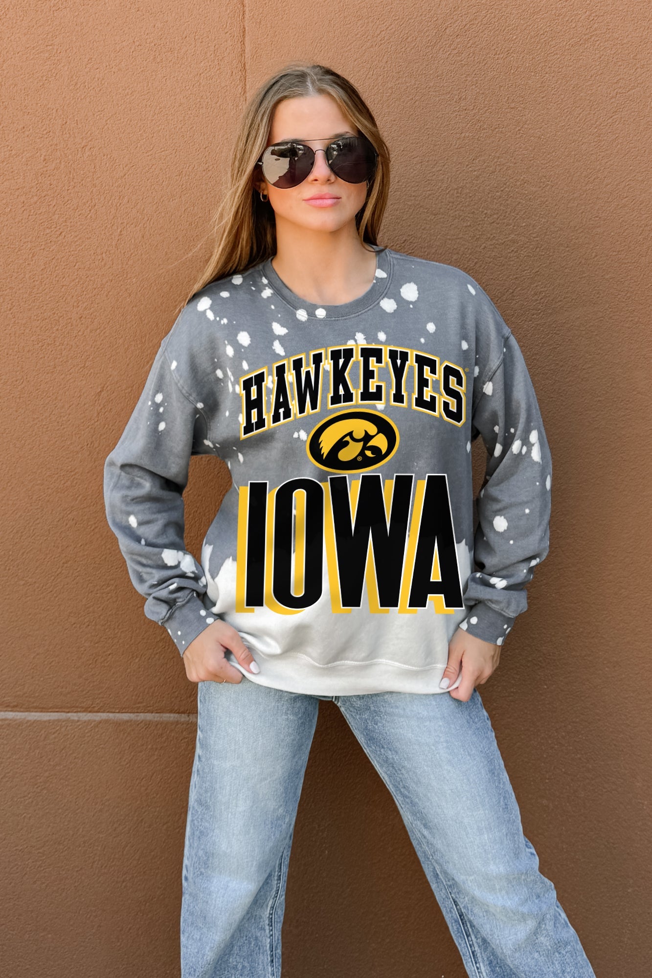 IOWA HAWKEYES ARCH RIVALS LONG-SLEEVE FRENCH TERRY PULLOVER