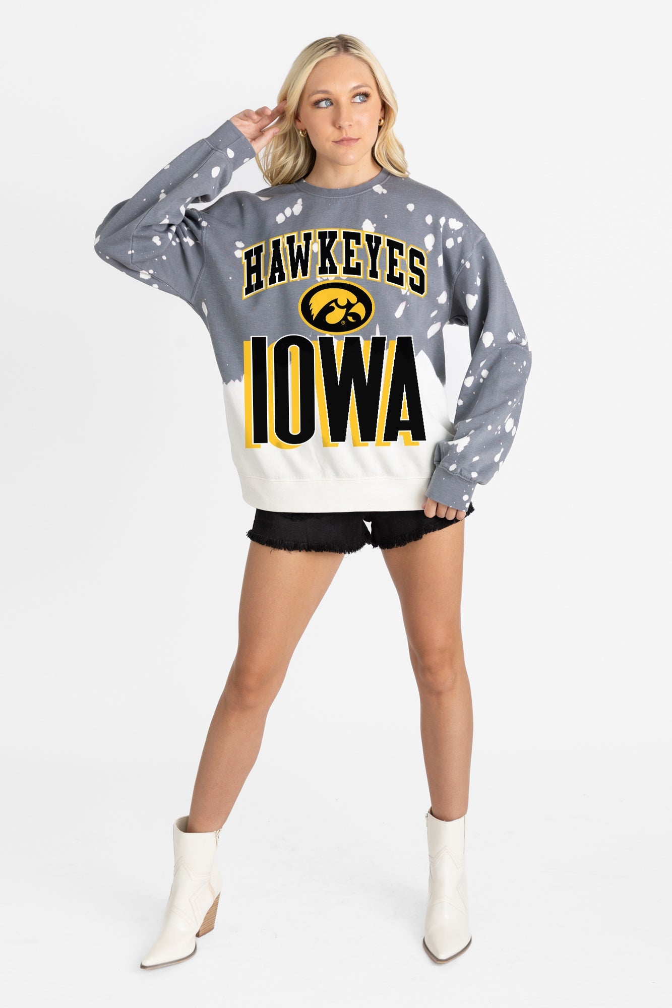 IOWA HAWKEYES ARCH RIVALS LONG-SLEEVE FRENCH TERRY PULLOVER