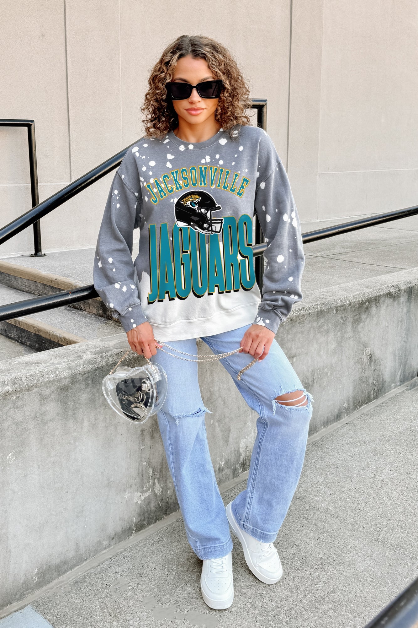 JACKSONVILLE JAGUARS ARCH RIVALS LONG-SLEEVE FRENCH TERRY PULLOVER