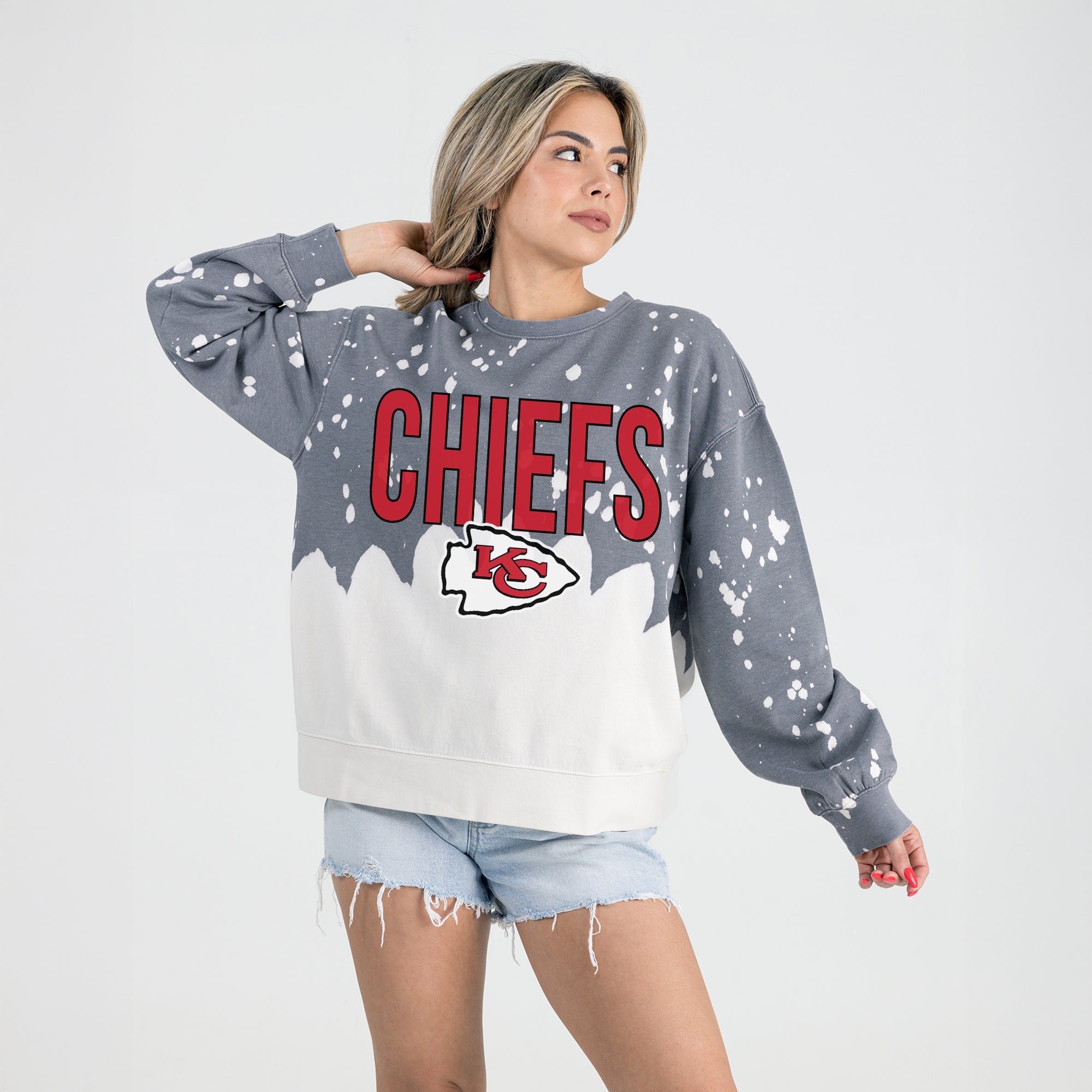 KANSAS CITY CHIEFS CASUAL FAN LONG-SLEEVE FRENCH TERRY PULLOVER