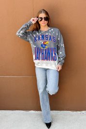 KANSAS JAYHAWKS ARCH RIVALS LONG-SLEEVE FRENCH TERRY PULLOVER