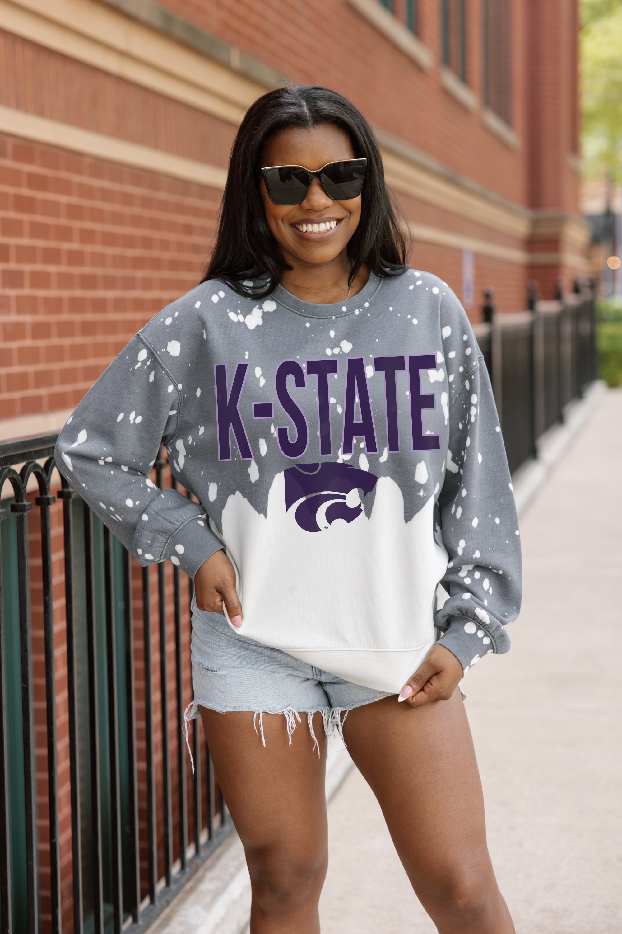 KANSAS STATE WILDCATS CASUAL FAN LONG-SLEEVE FRENCH TERRY PULLOVER